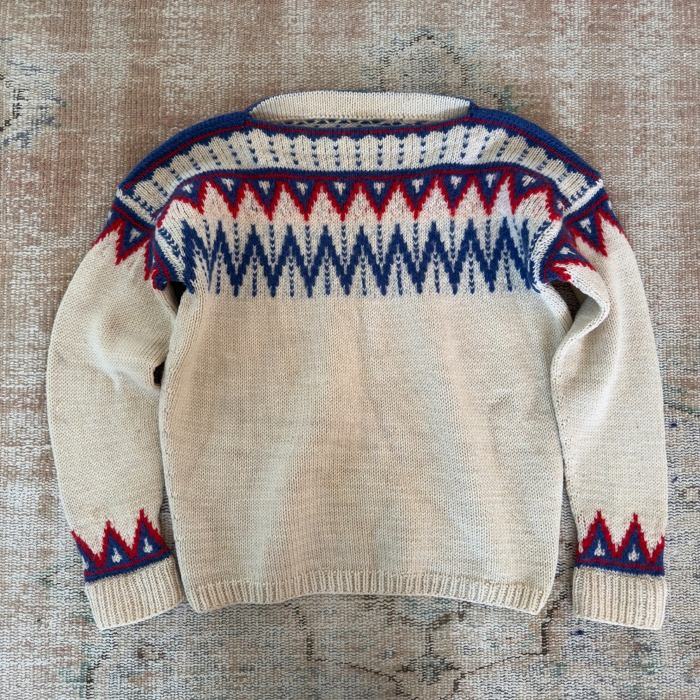 Vintage 1950s‎ Marshall Field & Co Norwegian Ski Sweater Scandinavian Pattern M